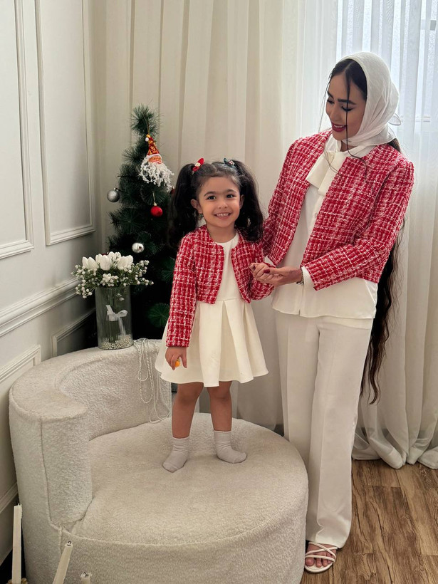 ست مادر و دختر نوئل کت شومیز شلوار و سارافون