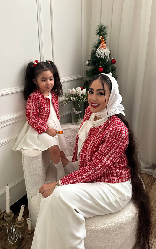 ست مادر و دختر نوئل کت شومیز شلوار و سارافون