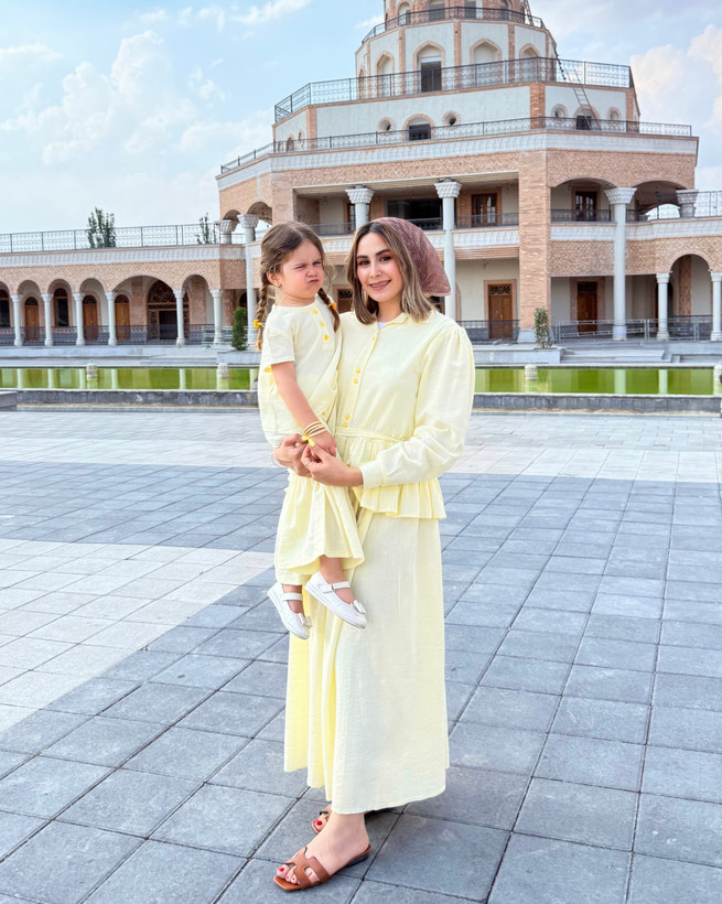 ست مادر دختری شومیز دامن بهار