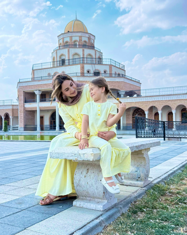 ست مادر دختری شومیز دامن بهار