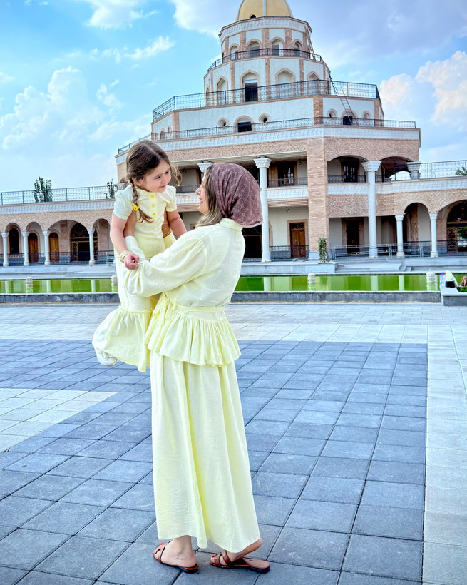 ست مادر دختری شومیز دامن بهار